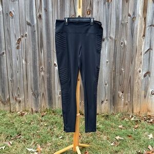 Athleta Delancey Moto Tight Women's Activewear Pants - Black, Size: LT